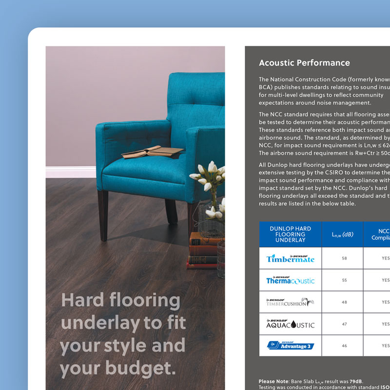 Hard flooring underlay brochure
