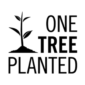 One tree planted logo with plant sprouting from ground